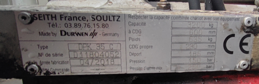 Paletyzer czterowideł Durwen DPK 35C