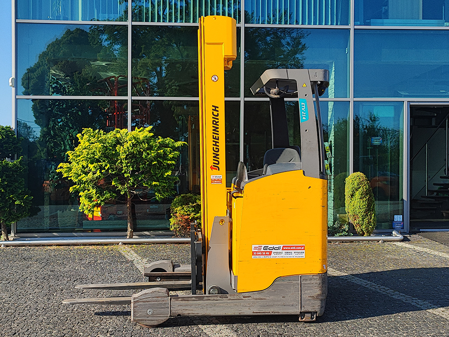 Wózek widłowy wysokiego podnoszenia elektryczny reach truck Jungheinrich ETV 214
