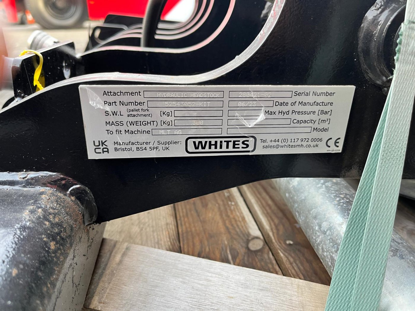 Adapter przejściówka na Q-fit do ładowarki Manitou Whites Manitou MLT AG