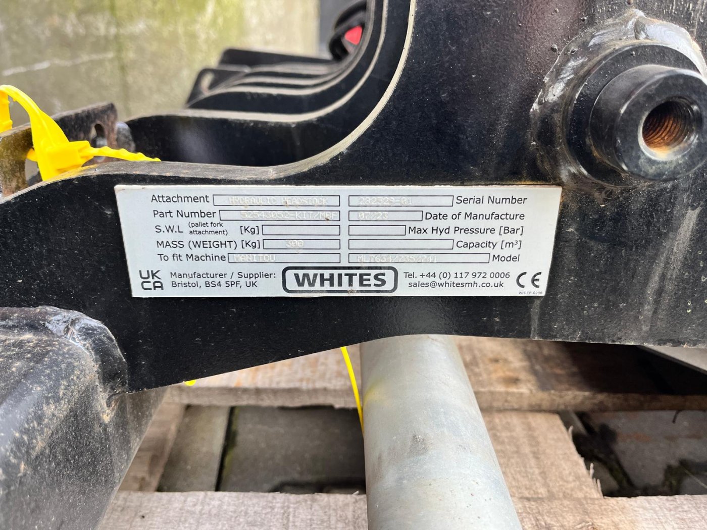 Adapter przejściówka na Q-fit do ładowarki Manitou Whites Manitou MLT