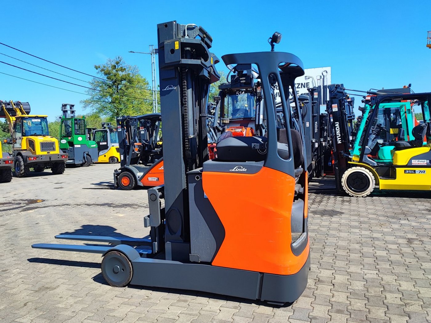 Wózek widłowy wysokiego podnoszenia reach truck Linde R14-01