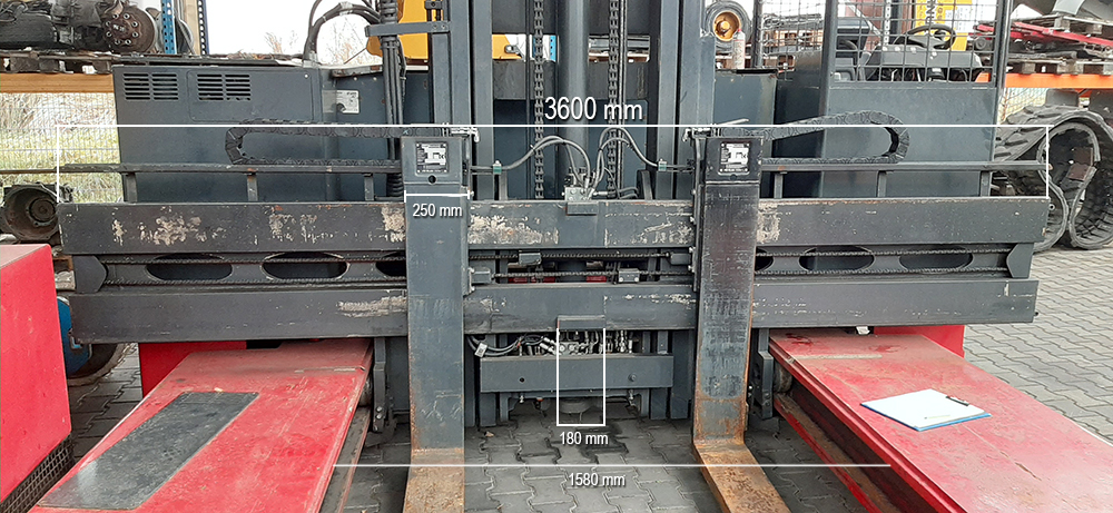 forklift-attachments Inne Pozycjoner z szeroką karetką widły teleskopowe do wózka bocznego