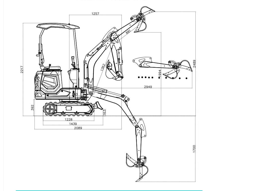 Minikoparka gąsienicowa Hightop HT12