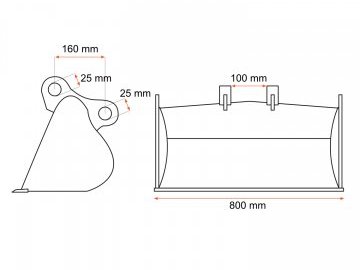 Łyżka skarpówka Lonking hydrauliczna 80 cm