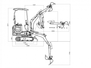 Minikoparka gąsienicowa Hightop HT12